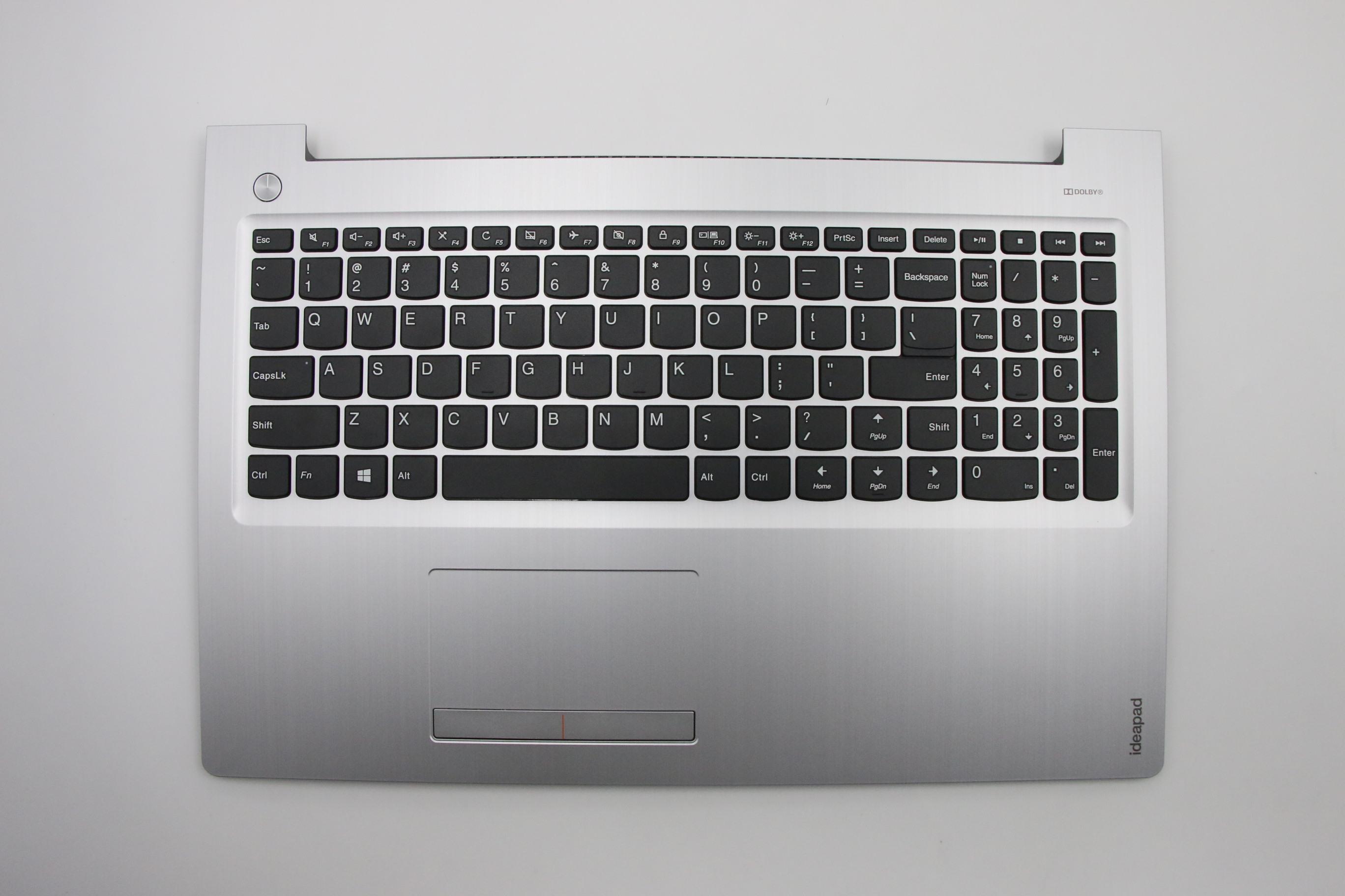 Carcasa superioara cu tastatura palmrest Laptop, Lenovo, Ideapad 310-15IKB Type 80TV, 5CB0M29194, AP10T000570, argintie, layout US