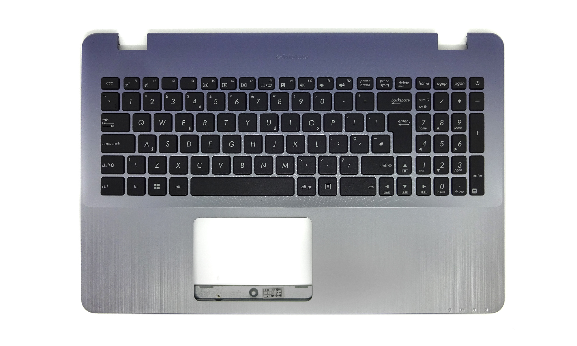 Carcasa superioara cu tastatura palmrest Laptop, Asus, P1501U, P1501UA, P1501UF, P1501UR, 90NB0F22-R30UK0, 13NB0FD2AP0201, X542UA-1B, albastru argintiu, layout UK