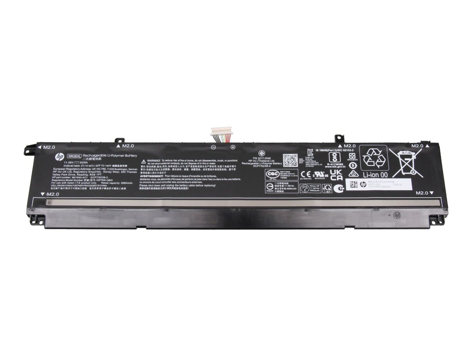 Baterie Laptop, HP, HSTNN-0B2I, HSTNN-OB2I, HSTNN-0B21, M41640-AC1, HSTNN-OB21, WK06083XL, M41711-005, WK06XL, 11.58V 6880mAh, 83Wh