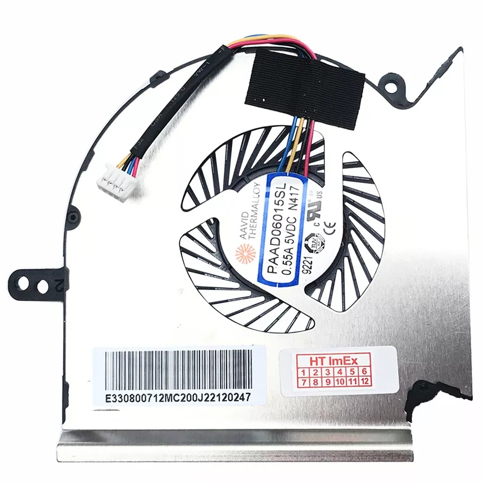 Cooler procesor Laptop Gaming, MSI, GE75 8SE, 8RE, 8RF, 9SE, 9SF, 10SE, 10SF, PAAD06015SL-N417, E330800712, pentru GTX 1650, 5V, 0.55A, CPU