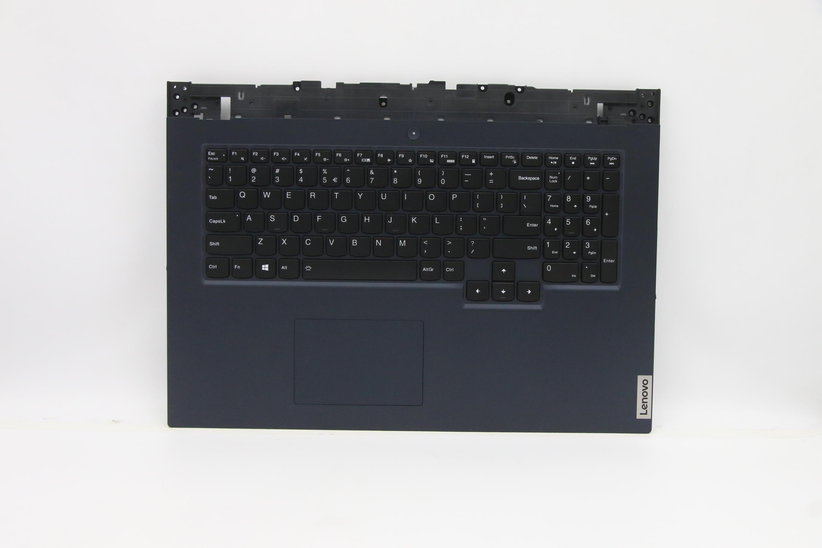 Carcasa superioara cu tastatura palmrest Laptop, Lenovo, Legion 5-17ACH6H Type 82JY, 5CB1C19226, AP22F000A00, Phantom Blue, iluminata, layout US