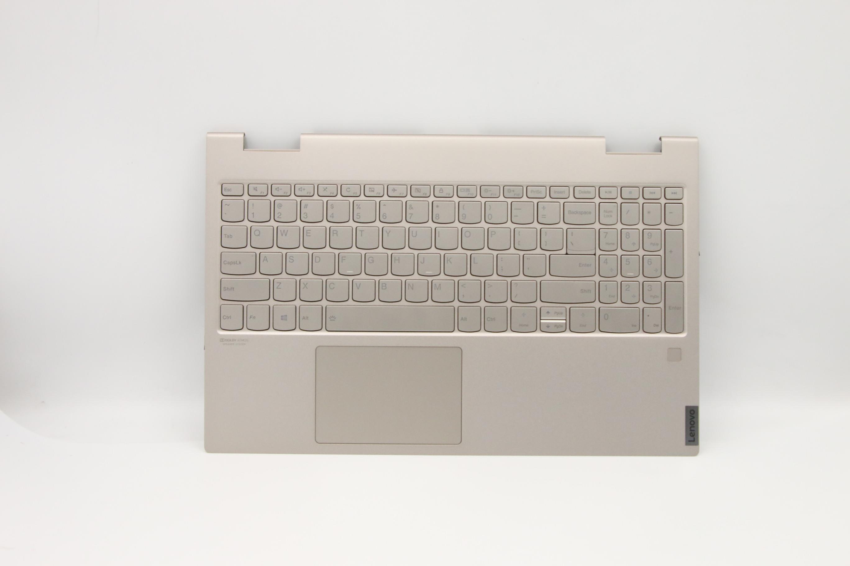 Carcasa superioara cu tastatura palmrest Laptop, Lenovo, Yoga C740-15IML Type 81TD, 5CB0U43851, AM1FH000910, aurie, layout US