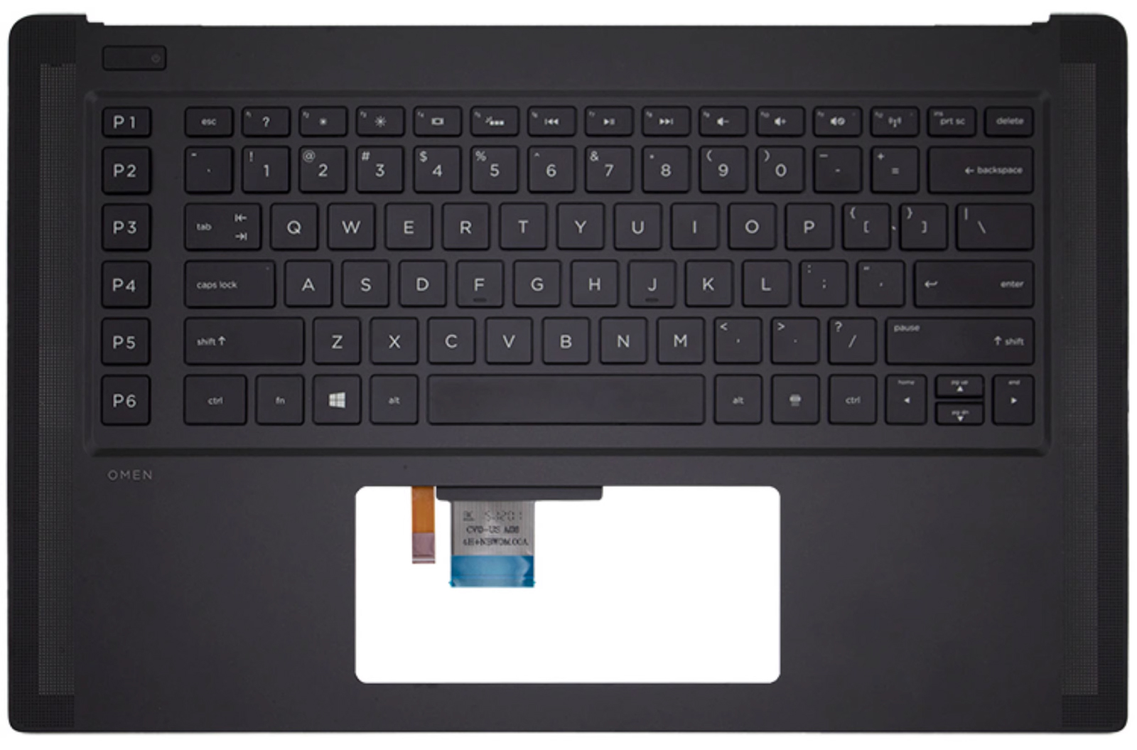 Carcasa superioara cu tastatura palmrest Laptop, HP, Omen 15-5000, 15-5100, 15-5200, 15-5500, 15T-1000, 15T-5200, 15T-5500, TPN-W111, 788598-001, 788603-001, iluminata, layout US