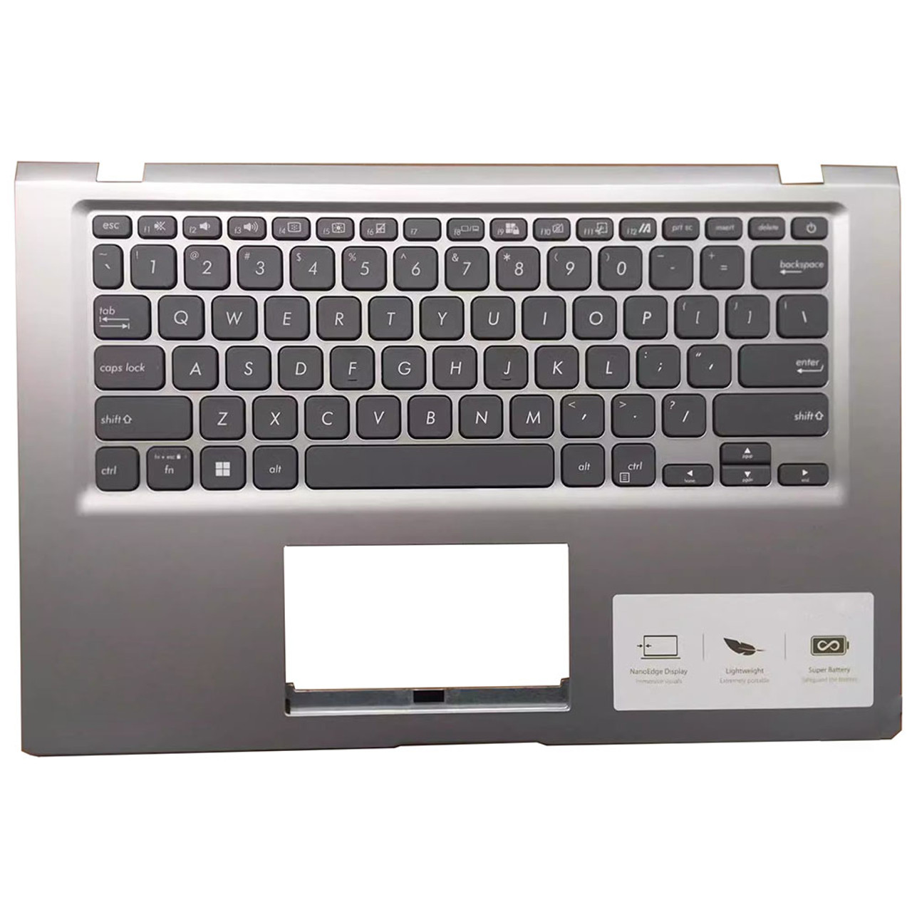 Carcasa superioara cu tastatura palmrest Laptop, Asus, VivoBook 14 F409F, F409FA, F409J, F409JA, F409JB, 90NB0Q22-R30US0, 39XKPTAJN00, 13NB0MS2P03015-3 gri, layout US