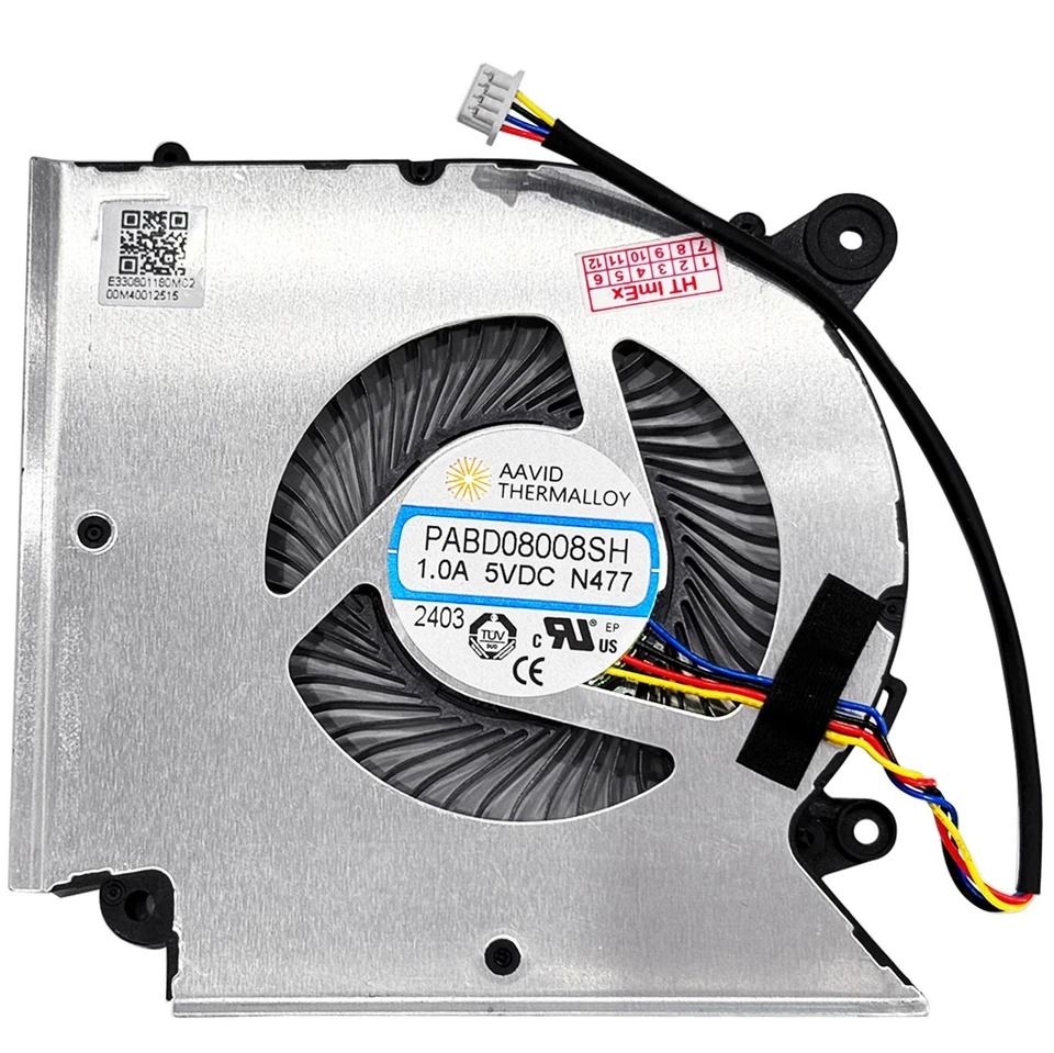 Cooler procesor Laptop Gaming, MSI, Creator M16 A12UC, 12UE, 12UEV, MS-1583, PABD08008SH-N477, 5V, 1A, CPU