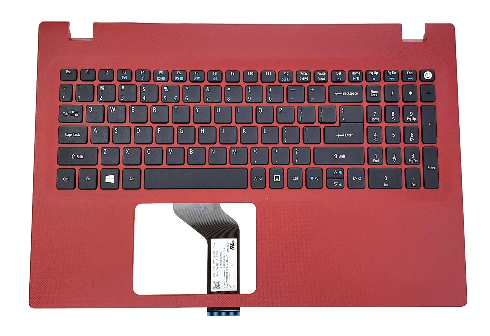 Carcasa superioara cu tastatura palmrest Laptop, Acer, Aspire E5-573, E5-573G, 6B.MVSN7.028, FBZRT001010, rosie, layout US
