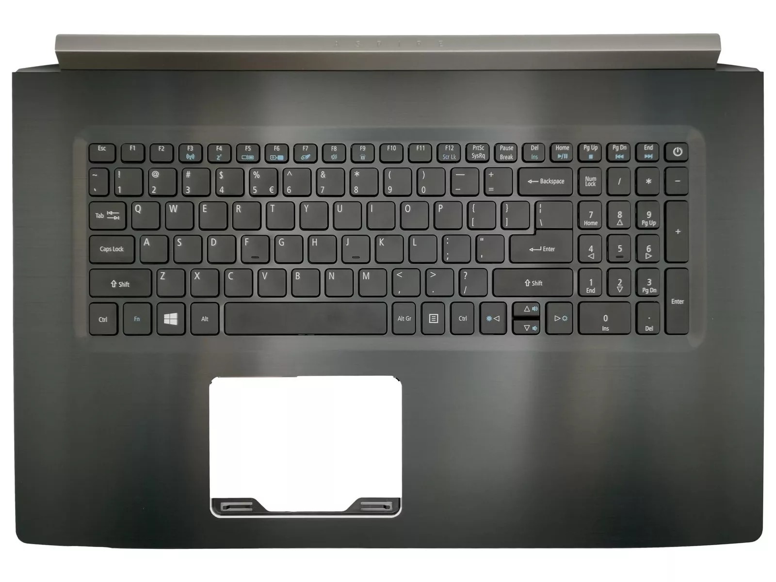 Carcasa superioara cu tastatura palmrest Laptop, Acer, Aspire 7 A717-71G, A717-72G, 6B.GPFN2.001, AM210000600, pentru placa video GTX 1060, iluminata, layout US