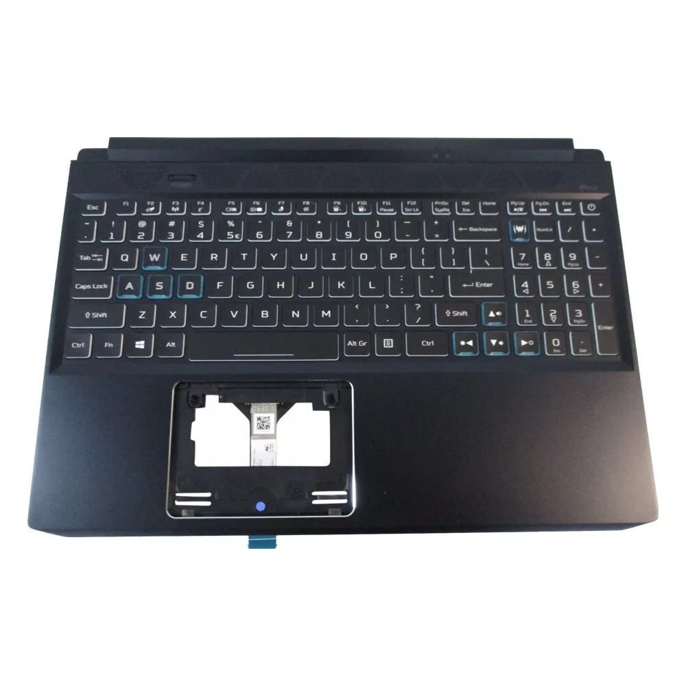 Carcasa superioara cu tastatura palmrest Laptop Gaming, Acer, Predator Triton 300 PT315-53, 6B.QDQN2.001, AM3BI000110, iluminata RGB, layout US
