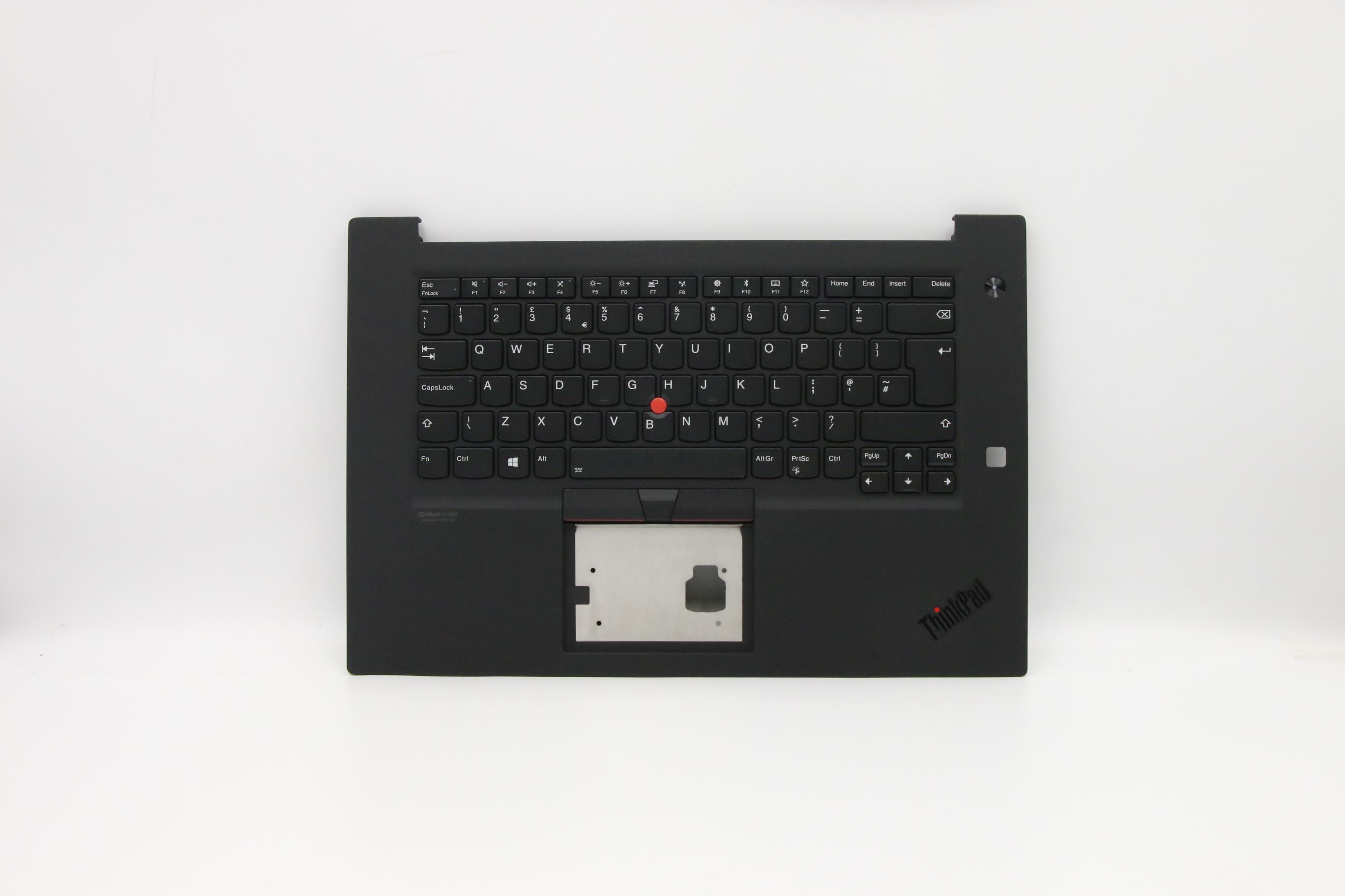 Carcasa superioara cu tastatura palmrest Laptop, Lenovo, ThinkPad P1 Gen 2 Type 20QT, 20QU, 5M10W78903, 5M10W78904, 02XR013, 02XR014, 46M.0GUCS.0127, iluminata, layout UK