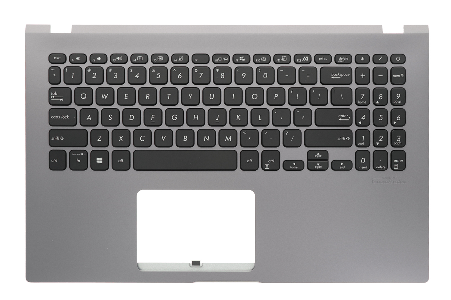 Carcasa superioara cu tastatura palmrest Laptop, Asus, X545F, X545FA, X545FB, X545FJ, 90NB0NQ2-R32UI0, 90NB0NQ2-R32US0, 90NB0NQ2-R32UA0, 13NB0NN2AP0211, 13N1-9XA0C01, X545FJ-1G, gri, layout US