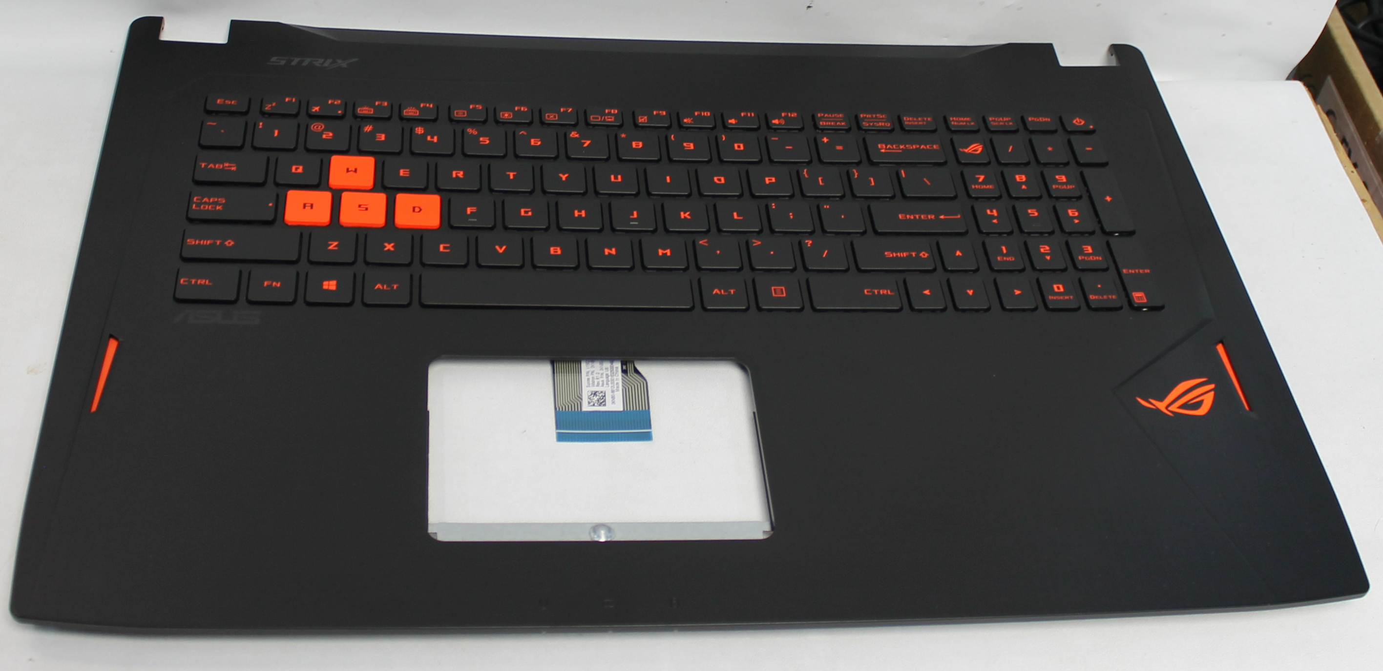 Carcasa superioara cu tastatura palmrest Laptop, Asus, ROG GL702V, GL702VI, GL702VM, GL702VMK, GL702VS, GL702VSK, 90NB0DQ1-R31US0, 90NB0DQ1-R31US1, 13NB0CQ1AP0411, GL702VMK-1C, iluminata, layout US