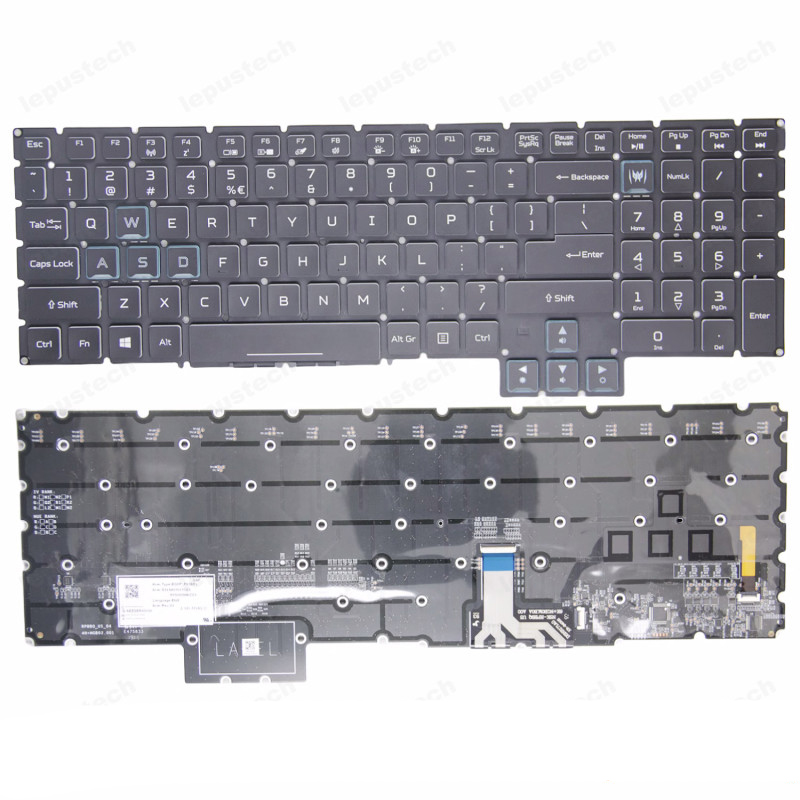 Tastatura Laptop Gaming, Acer, Predator Helios 700 PH717-71, N17Q11, iluminata, RGB, layout US