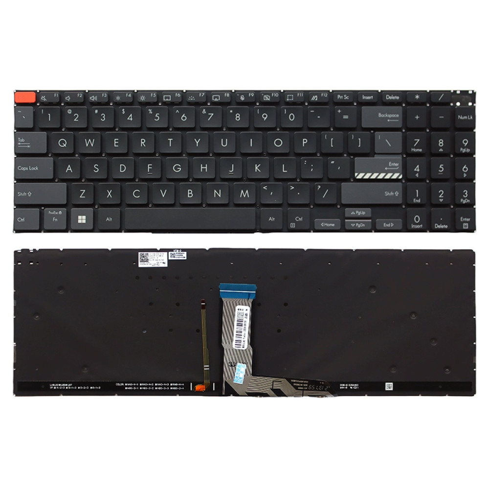 Tastatura Laptop, Asus, VivoBook  S 15 K3502Z, K3502ZA, iluminata, negru si gri, layout US
