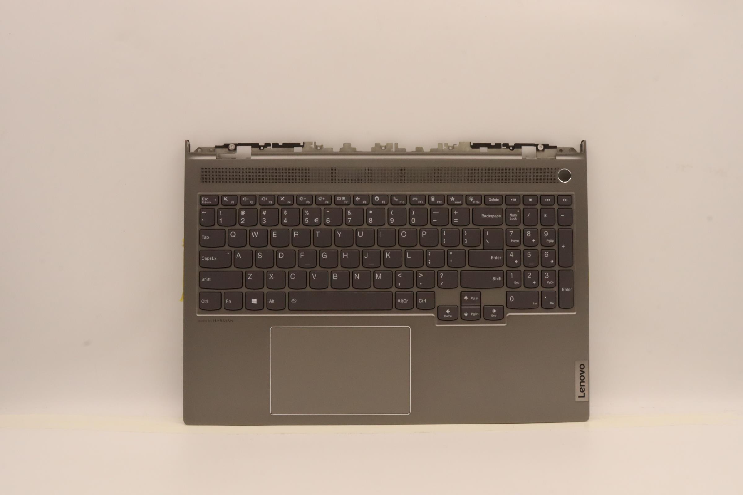 Carcasa superioara cu tastatura palmrest Laptop, Lenovo, ThinkBook 16p G2 ACH Type 20YM, 5CB1D04537, 5CB1D04535, 5CB1D04536, AM2KZ000700, iluminata, Mineral Grey, layout US