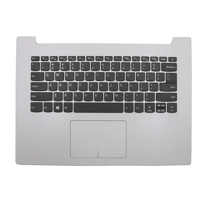 Carcasa superioara cu tastatura palmrest Laptop, Lenovo, IdeaPad 330-14IGM Type 81D0, 81G2, 5CB0N82229, AP13N000310, AM13N000100, DG421, argintie, layout US