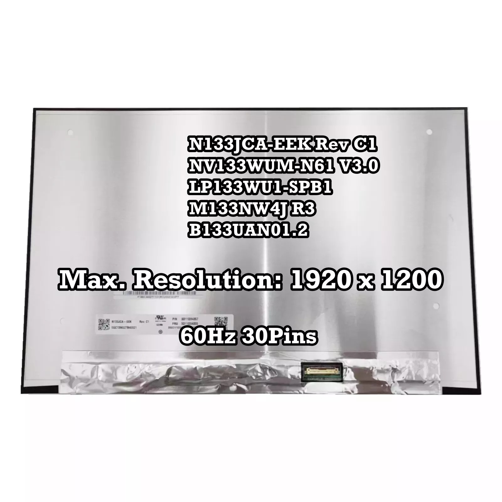 Display Laptop, Lenovo, SD11M23369, MND307QS1-1, 13.3 inch, LED, FHD+, 1920x1200, IPS, non touch, 30 pini