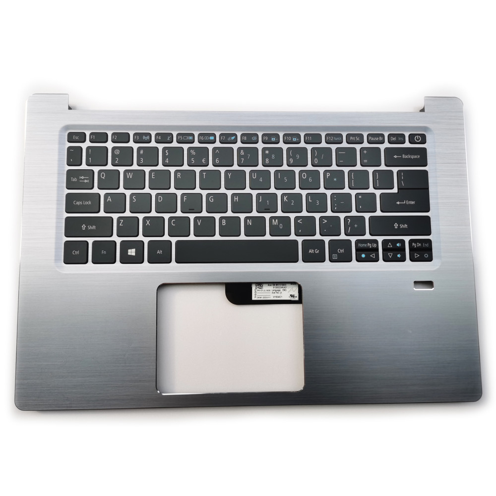 Carcasa superioara cu tastatura palmrest Laptop, Acer, Swift 3 SF314-52, SF314-52G, N17P3, 6B.GQMN5.001, 13N1-20A0501, iluminata, argnitie, layout US