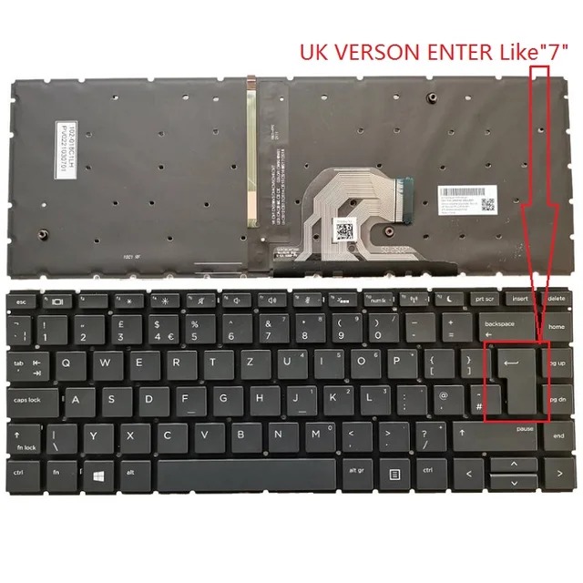 Tastatura Laptop, HP, ProBook 440 G7, 445 G7, iluminata, layout UK