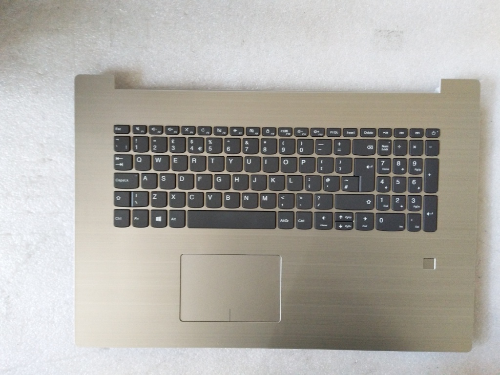Carcasa superioara cu tastatura palmrest Laptop, Lenovo, IdeaPad 330-17IKB Type 81DK, 5CB0N96283, AP143000710, argintie, layout UK