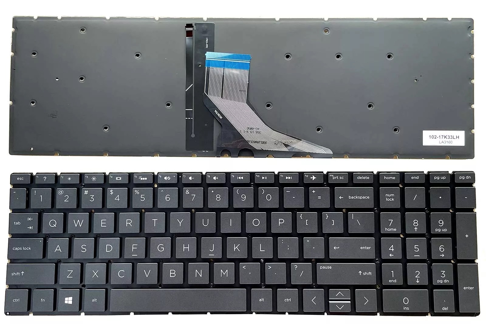 Tastatura Laptop, HP, Pavilion 15-DU, 15-DQ, iluminata, gri, layout US