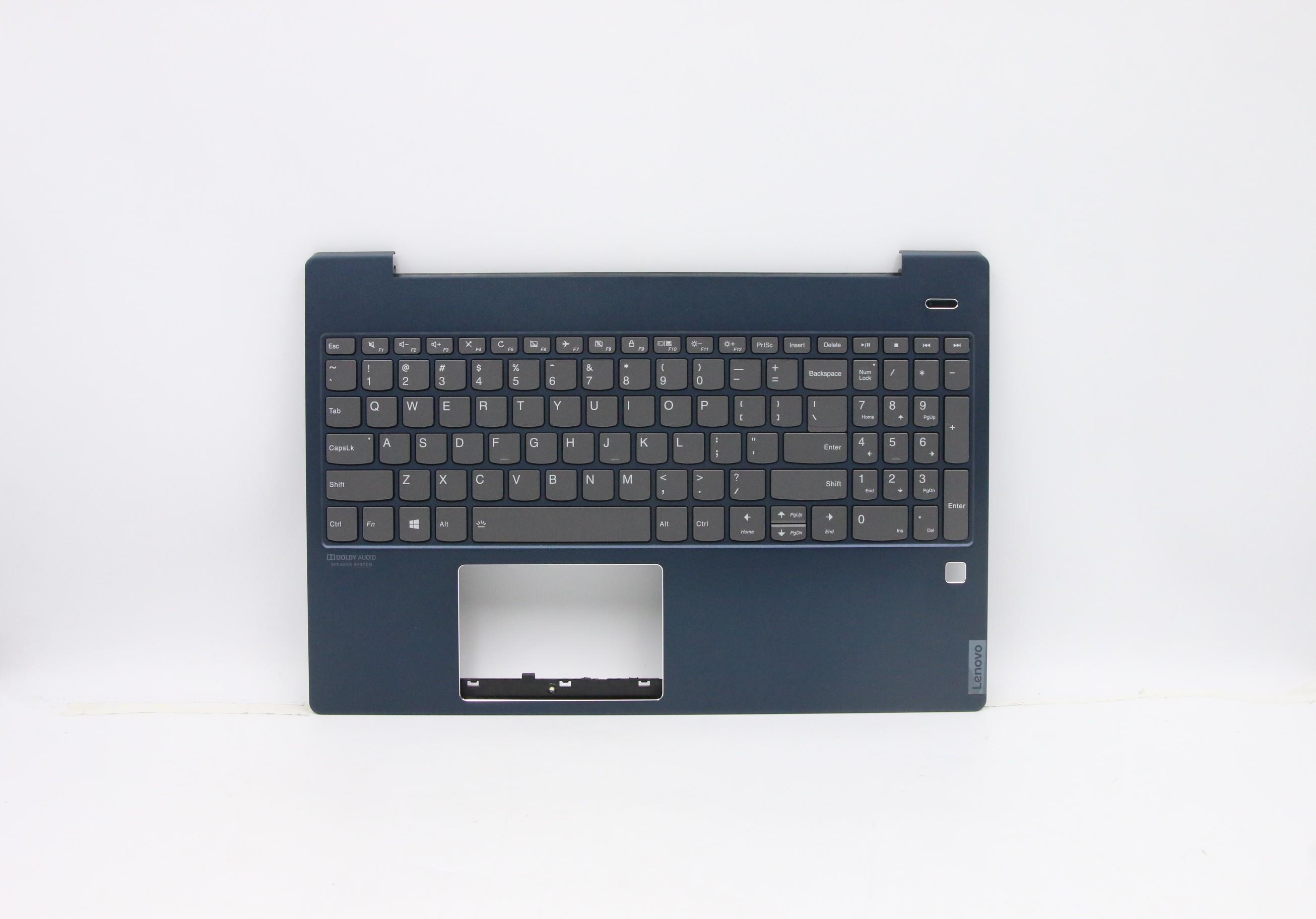 Carcasa superioara cu tastatura palmrest Laptop, Lenovo, IdeaPad S540-15IWL Type 81NE, 81Q1, 5CB0U42628, HQ2090062100000, Abyss Blue, iluminata, layout US