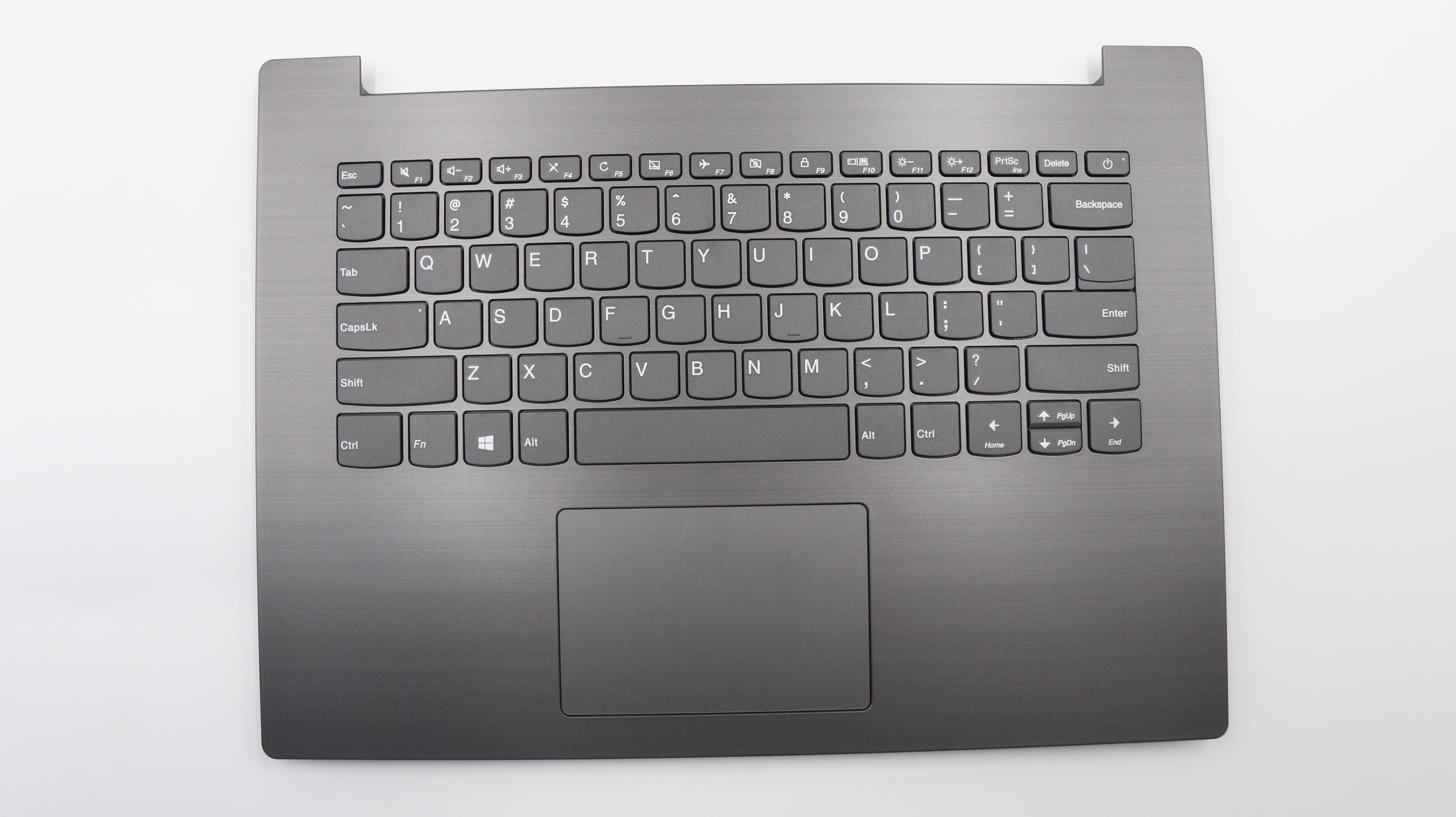 Carcasa superioara cu tastatura palmrest Laptop, Lenovo, IdeaPad 320-14AST Type 80XU, 5CB0R40359, AP185000350, AM13N000100, DG421, gri, layout US