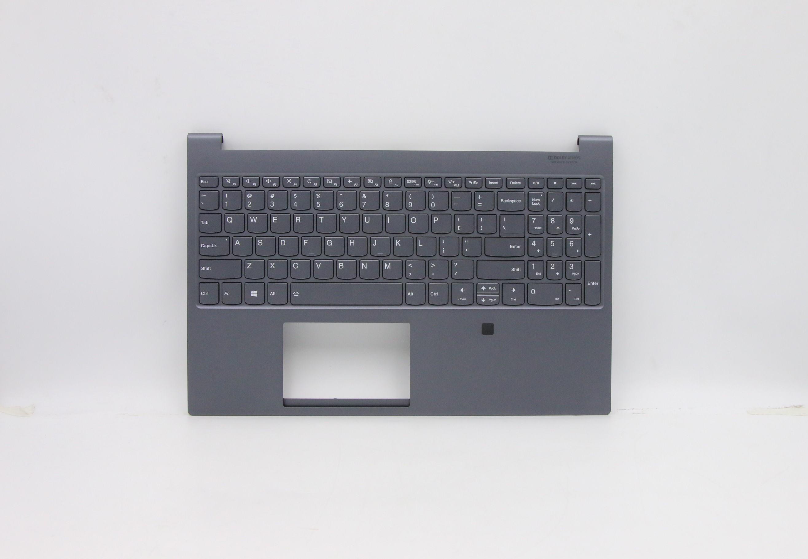 Carcasa superioara cu tastatura palmrest Laptop, Lenovo, Yoga 9-15IMH5 Type 82DE, 5CB0Z42400, 46M.0LHCS.0034, Storm Grey, iluminata, layout US