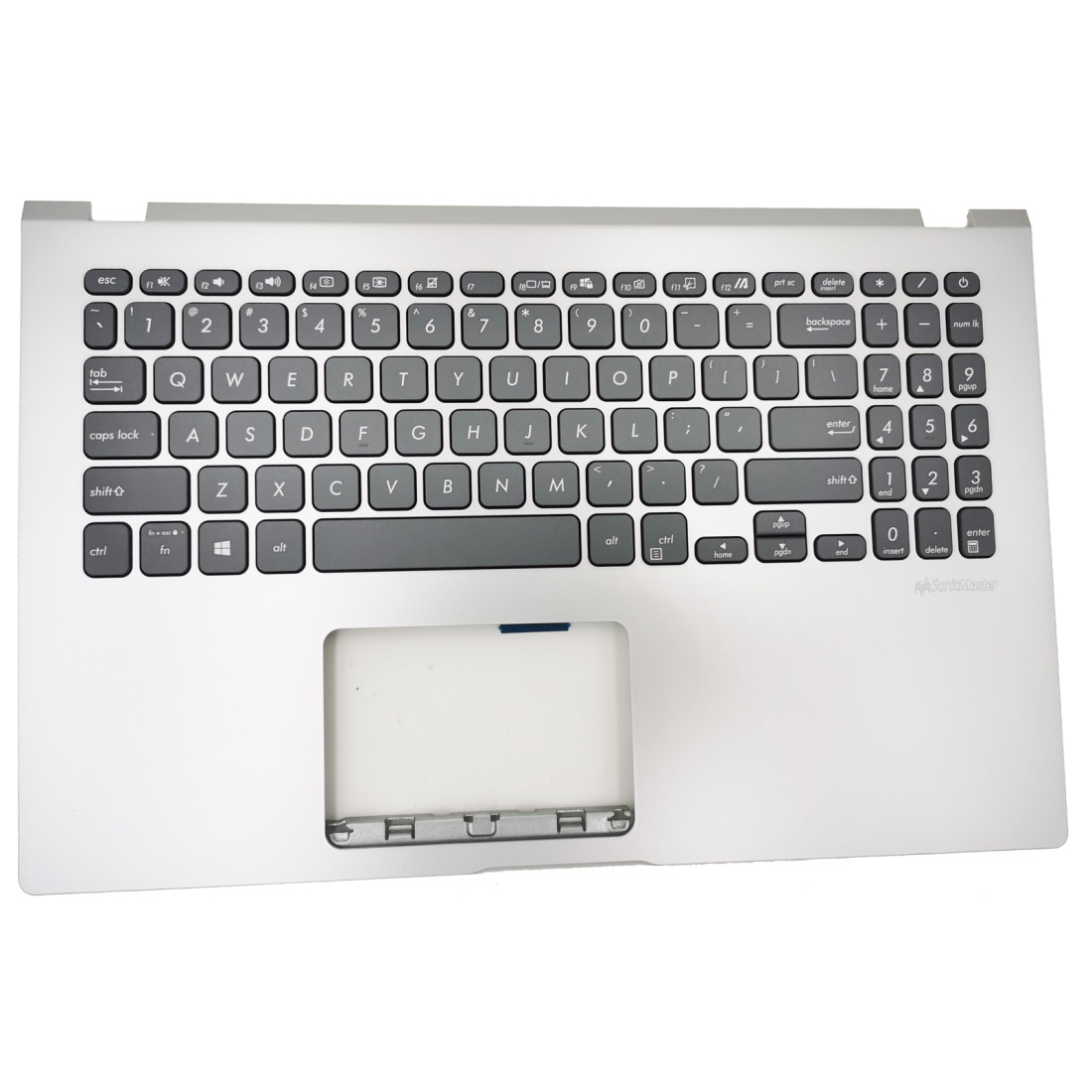 Carcasa superioara cu tastatura palmrest Laptop, Asus, VivoBook 15 F509U, F509UA, F509UB, 90NB0NC1-R33US0, 13NB0MZ1P04014-3, 39XKRTAJN30, 13NB0MZ0M06, X509UA-1S, argintie, layout US