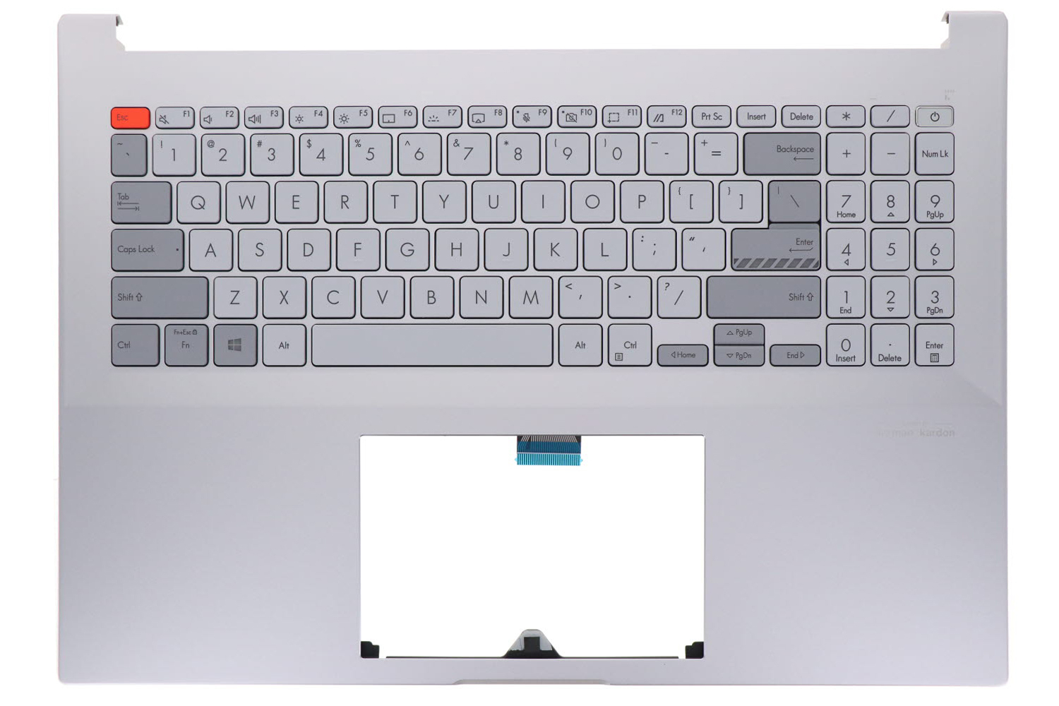 Carcasa superioara cu tastatura palmrest Laptop, Asus, VivoBook Pro 16X N7600P, N7600PC, N7600Q, N7600QA, N7600QE, N7600QC, 90NB0V72-R30US0, 39XJDTAJNE0, M7600QE-8S, 90NB0V72-R30US0, iluminata, layout US