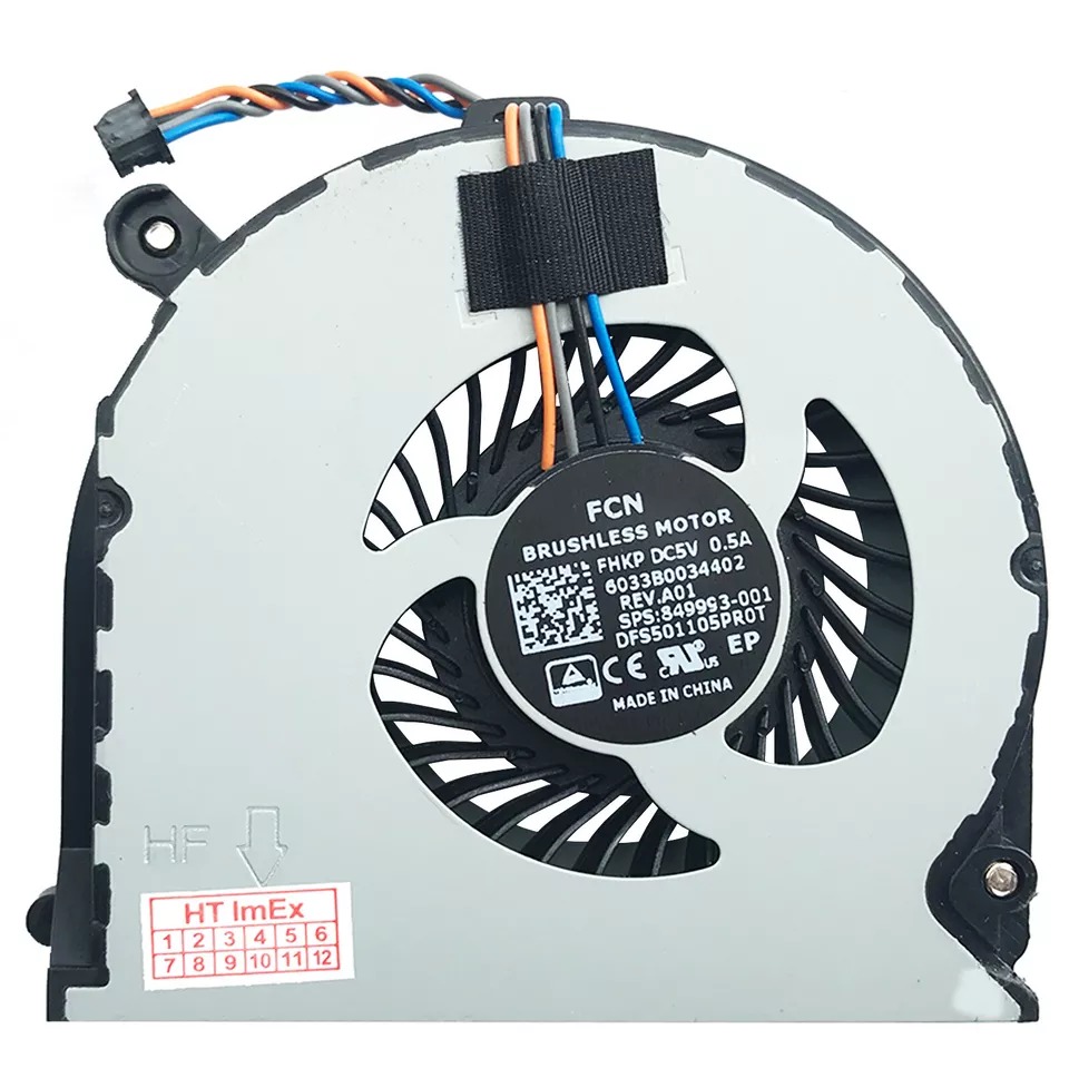 Cooler Laptop, HP, ProBook 650 G1, 655 G1, 738685-001, DFS501105PR0T, FHKP, FC9U, 6033B0034401, KSB0505HB-DA1B, 5V, 0.5A