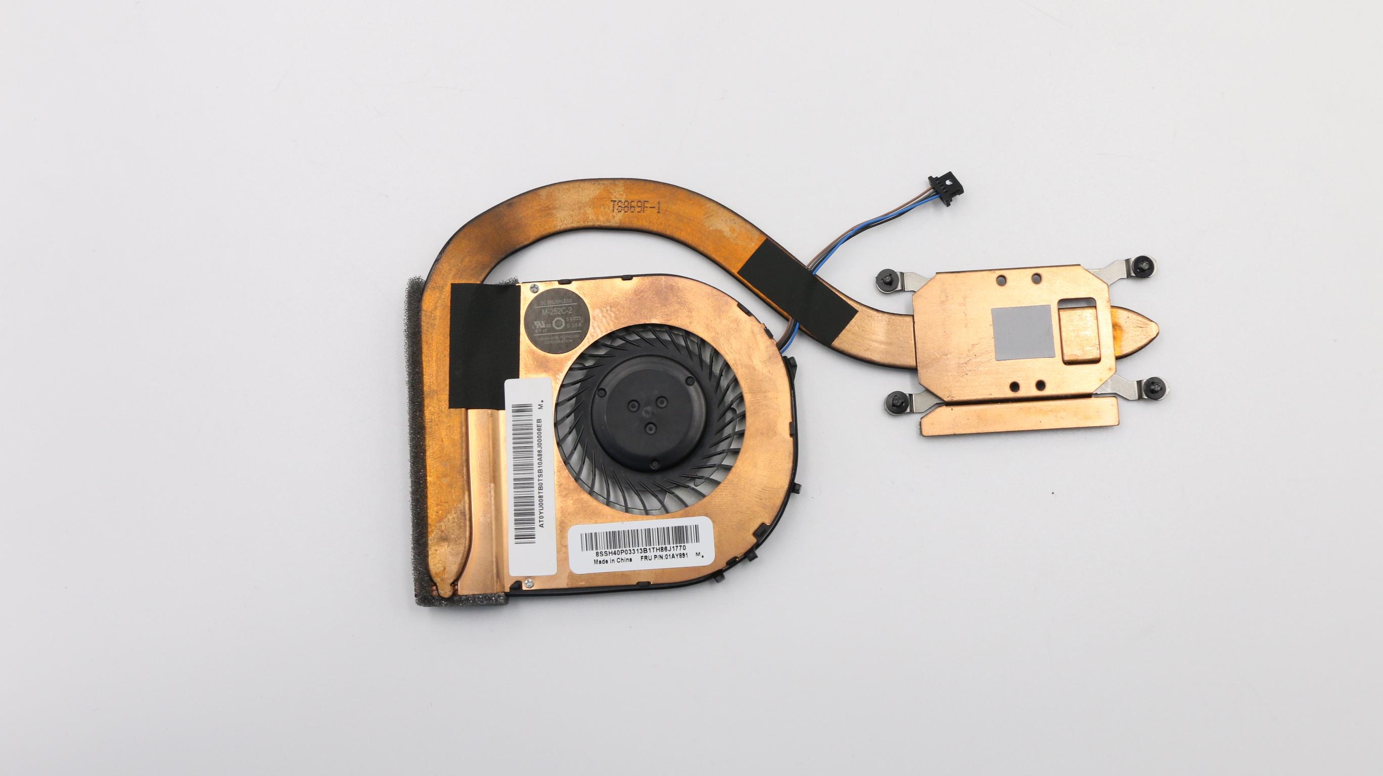 Cooler cu radiator Laptop, Lenovo, Thinkpad 01ER374, 00JT920, 00UR985, AT0YU006TB0, AT0YU006DT0, ND75C02-14M06, EG50040S1-C560-S9A, M-252C-2, UMA, 5V, 0.35A