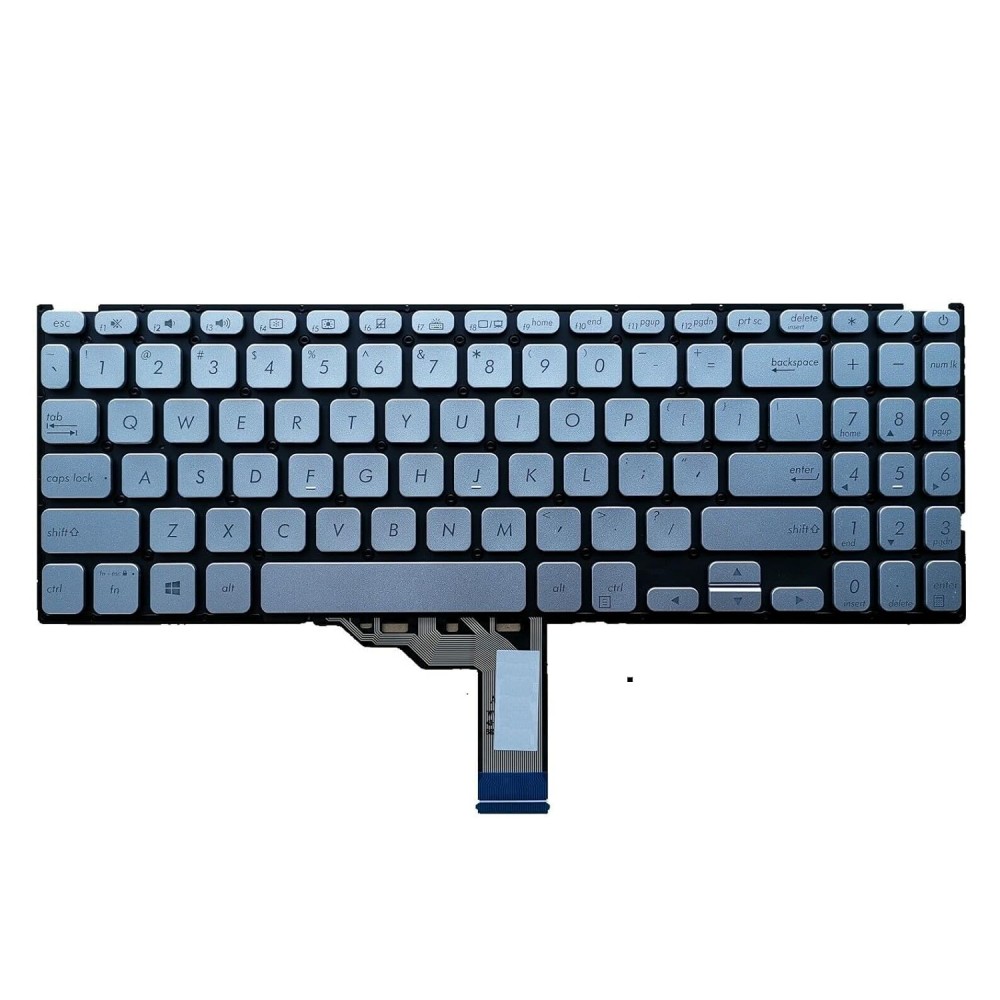 Tastatura Laptop, Asus, VivoBook 15 X545F, X545FA, X545FB, X545FJ, iluminata, argintie, layout US