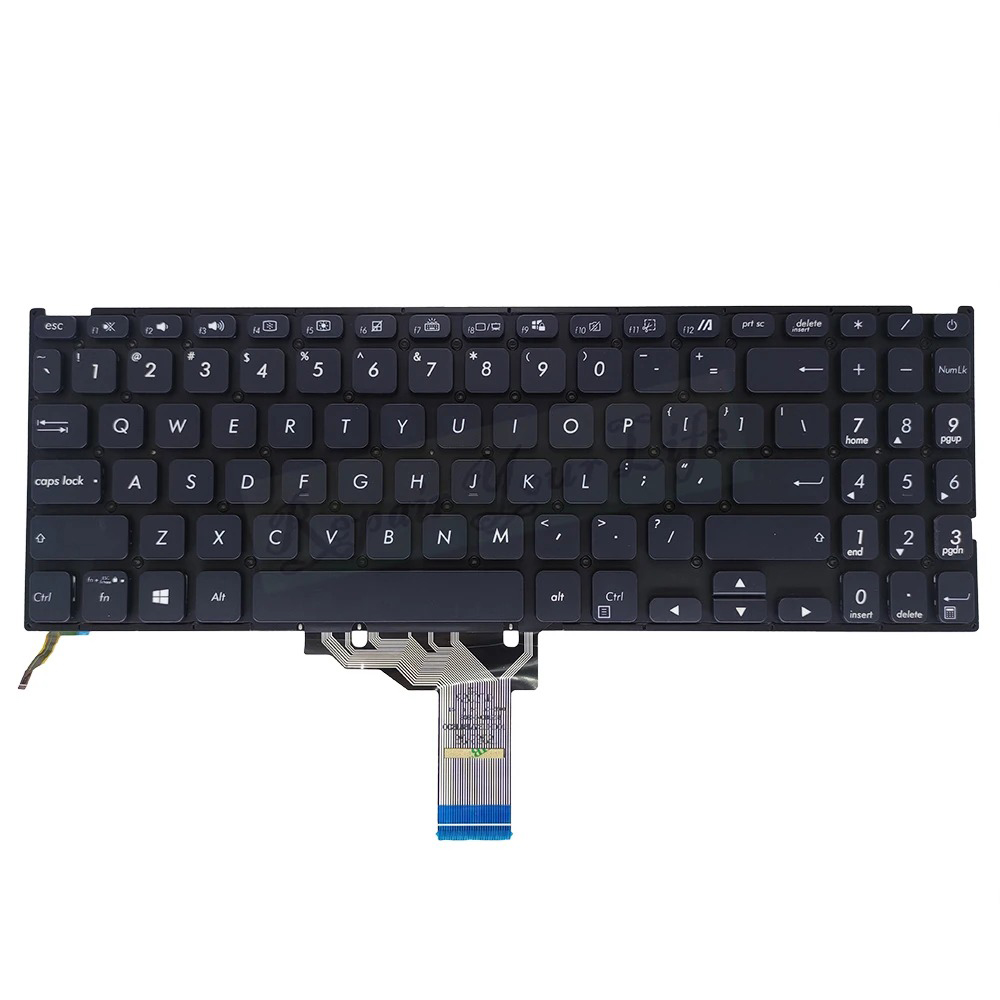 Tastatura Laptop, Asus, VivoBook 15 X545F, X545FA, X545FB, X545FJ, iluminata, neagra, layout US