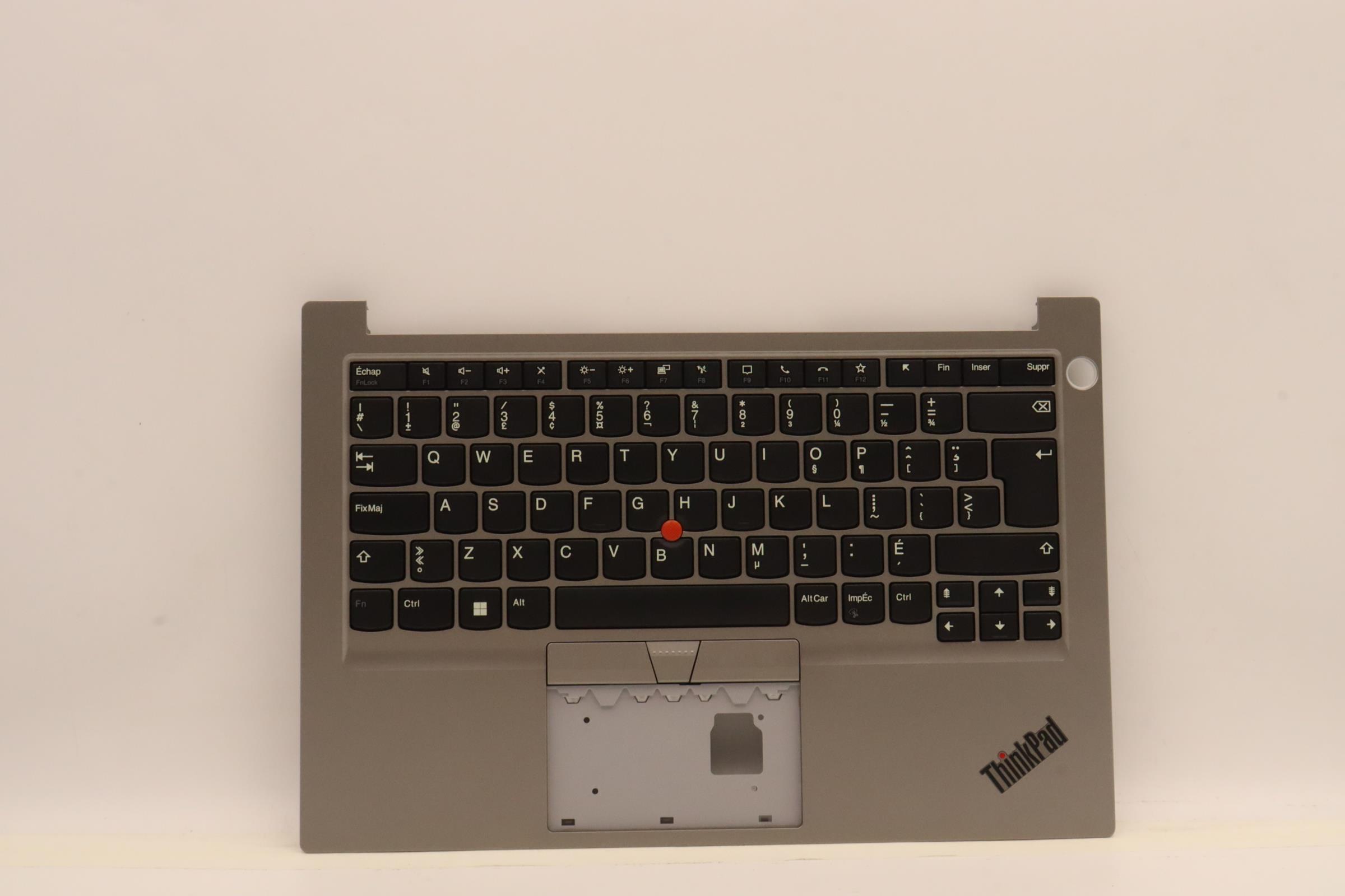 Carcasa superioara cu tastatura palmrest Laptop, Lenovo, Thinkpad E14 Gen 4 Type 21E3, 21E4, 21EB, 21EC, 20T7, 5M11H52932, AP1HJ0005G0AYL, AM226000300, iluminata, argintie, layout UK