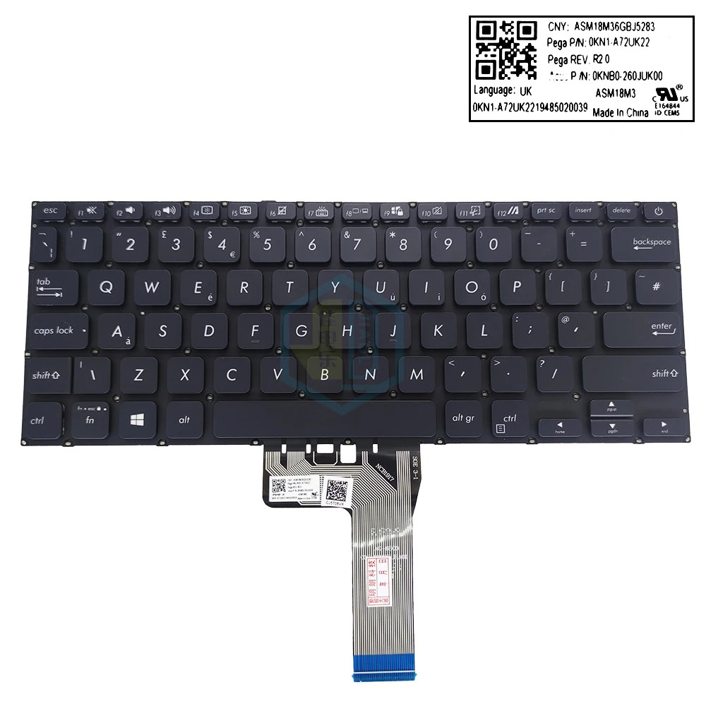 Tastatura Laptop, Asus, VivoBook 14 D409B, D409BA, D409D, D409DA, iluminata, layout US