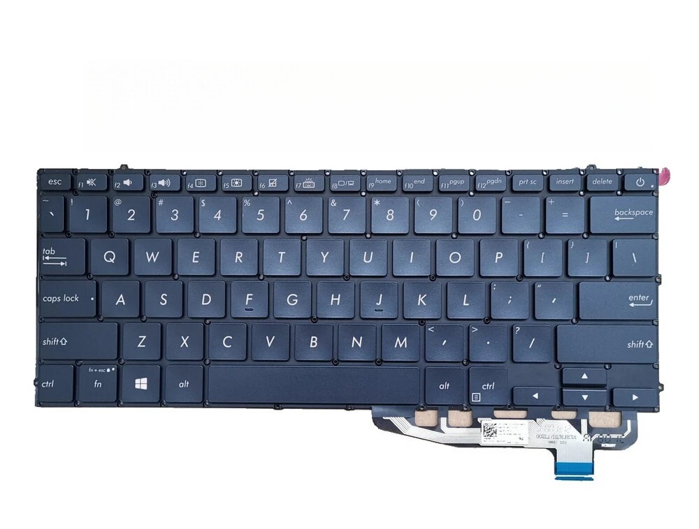 Tastatura Laptop, Asus, ZenBook S UX391F, UX391FA, UX391U, UX391UA, iluminata, albastru inchis, layout US