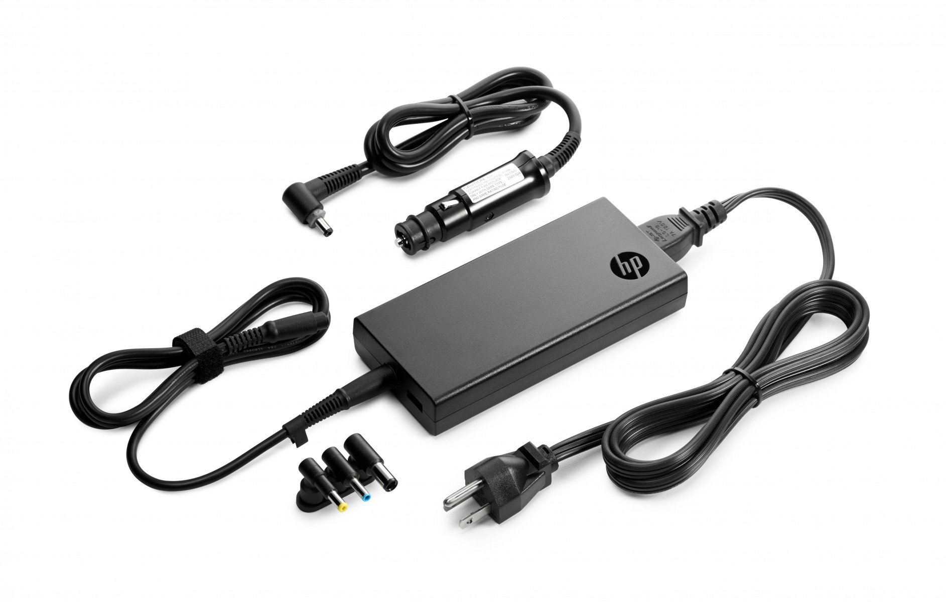 Incarcator combo auto si priza pentru Laptop, HP, 90W, slim, combo, 3 mufe de conectare si USB-C, D9Y32AA