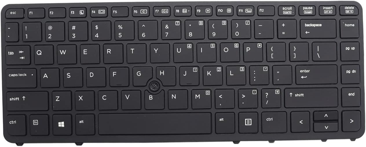 Tastatura Laptop, HP, ZBook 14 Mobile Workstation, 736654-001, 731179-001, iluminata, cu mouse pointer, neagra, layout US