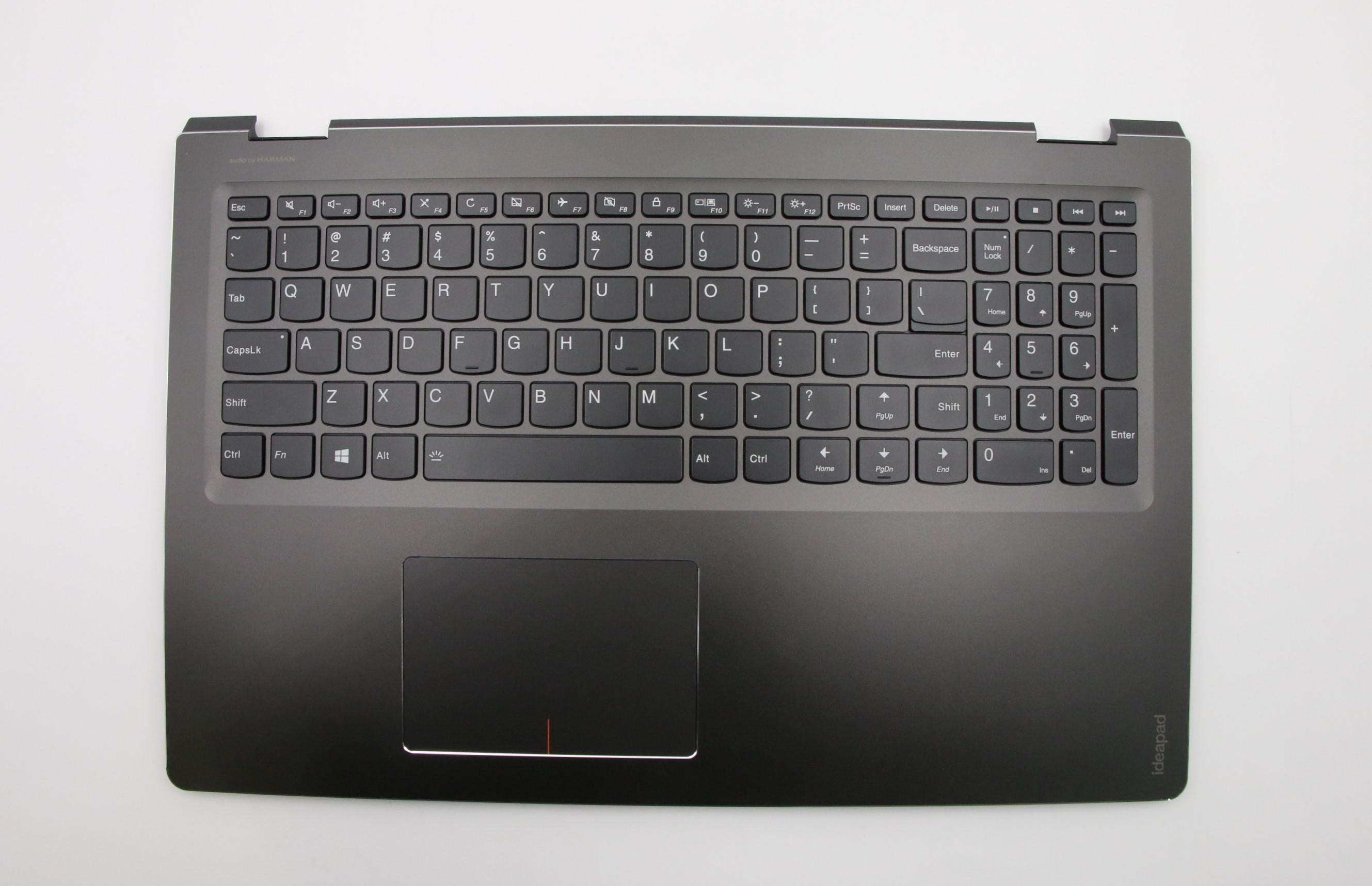 Carcasa superioara cu tastatura palmrest Laptop, Lenovo, Flex 4-1580 Type 80VE, 5CB0L45988, AM1JD000400, AM1JD000510, iluminata, layout US