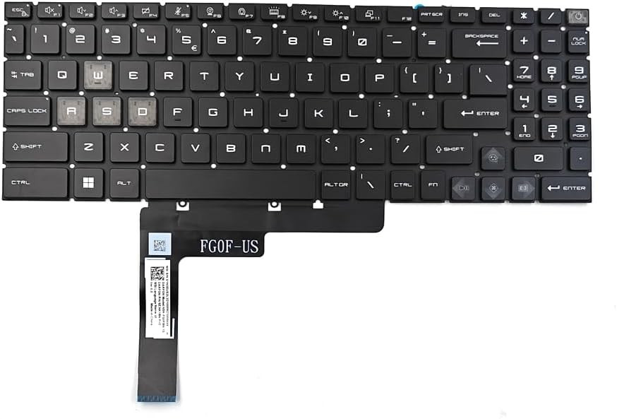 Tastatura Laptop Gaming, MSI, Vector GP68HX 12VH, 12VI, 13VH, 13VI, MS-15M1, iluminata, neagra, layout US