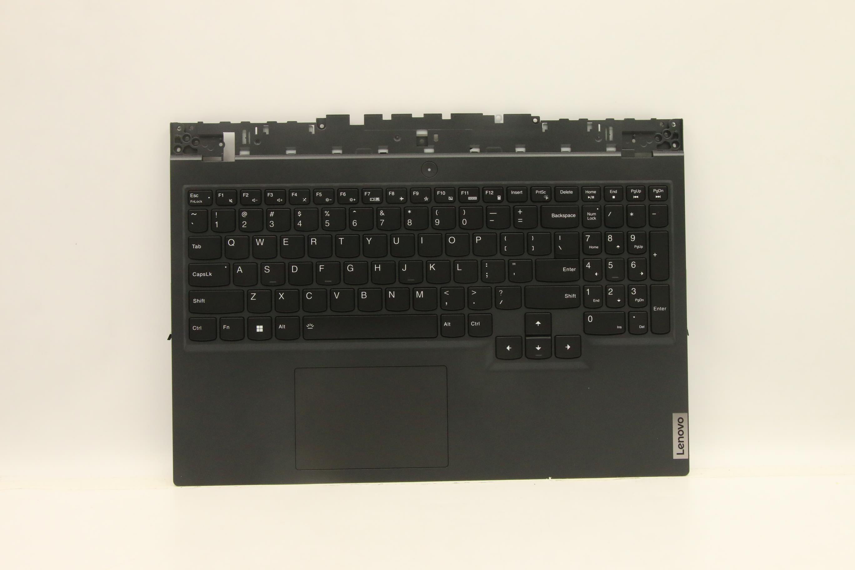 Carcasa superioara cu tastatura palmrest Laptop, Lenovo, Legion 5-15ITH6H Type 82JH, 5CB1D04994, AP1ZT000350, iluminata, neagra, layout US