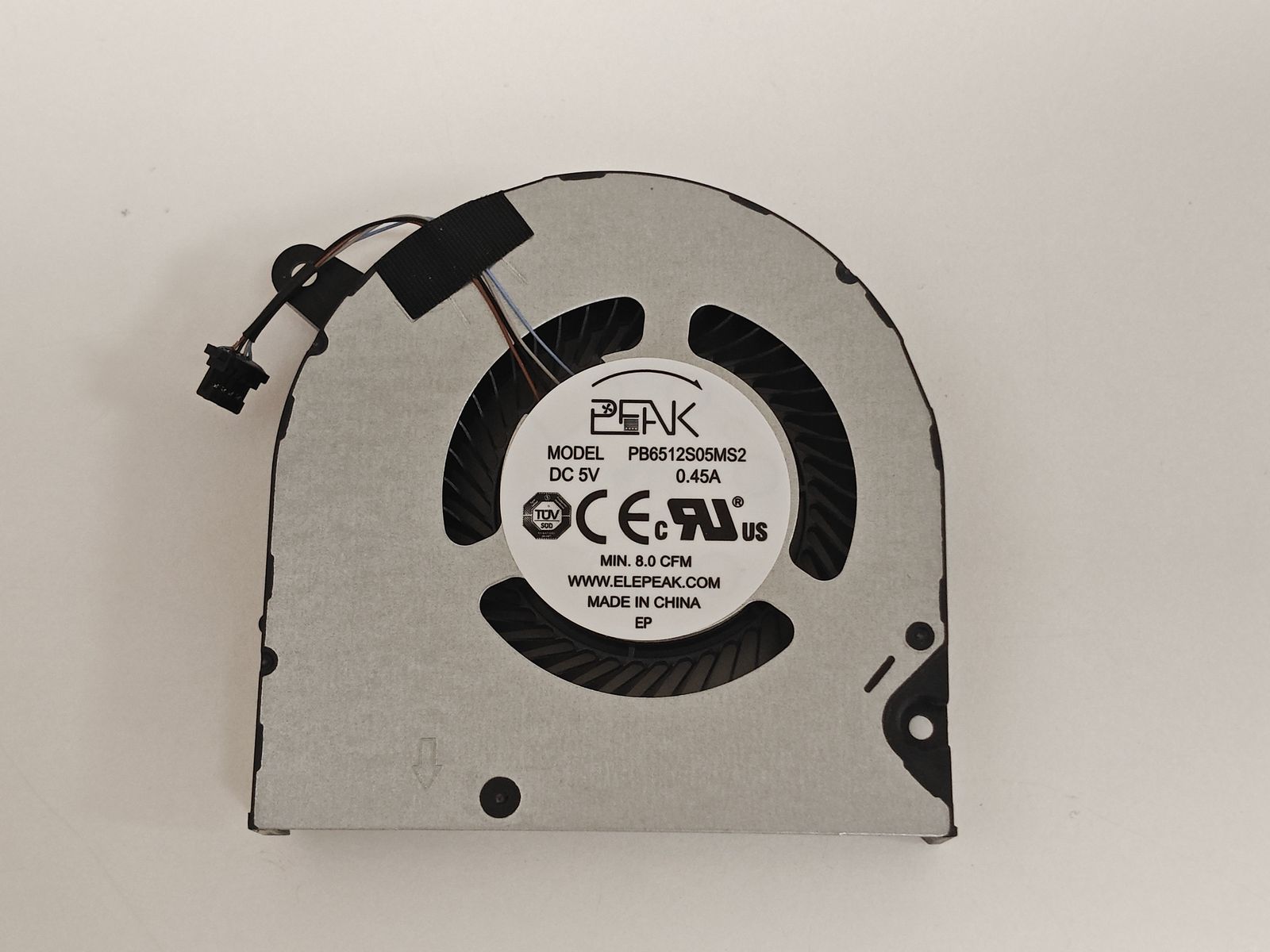 Cooler procesor Laptop Gaming, Dell, G5 5500, G5 5505, P89F, P89F003, PC01D, 0PC01D, PB6512S05MS2, 023.100I3.0021, pentru GTX 1660 si RTX 2060, 5V, 0.45A, CPU