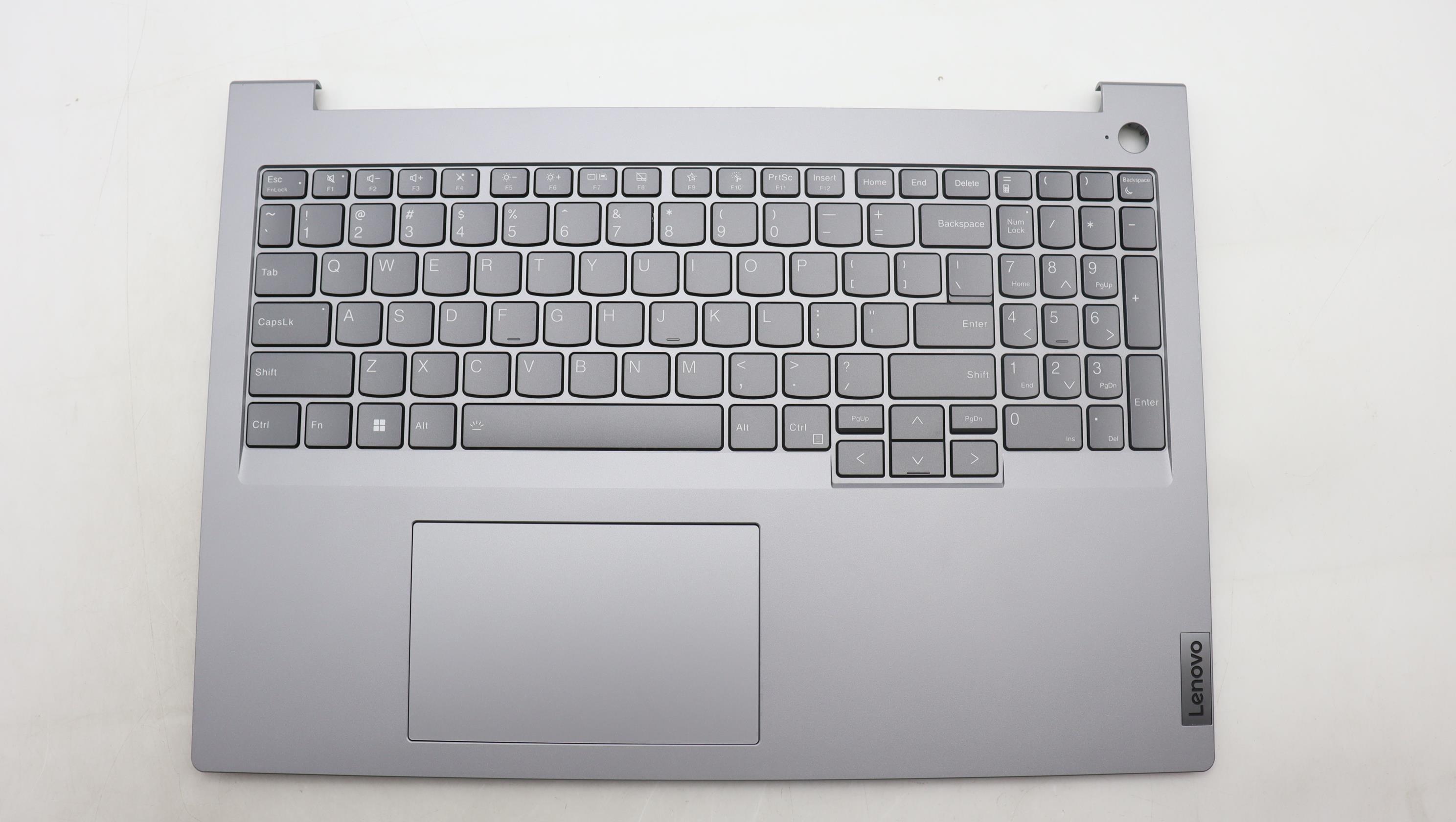 Carcasa superioara cu tastatura palmrest Laptop, Lenovo, ThinkBook 16 G6 ABP Type 21KK, 460.0TE0C.0001, Artic Grey, iluminata, layout US