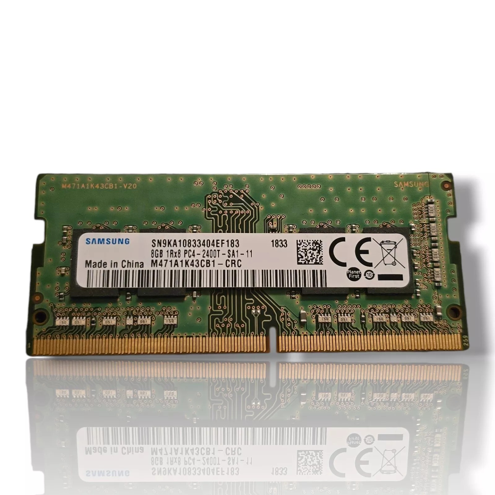 Memorie Laptop Samsung, Sodimm, 8GB DDR4 1Rx8, PC4-2400T, non-ECC, CL17, M471A1K43CB1-CRC, bulk