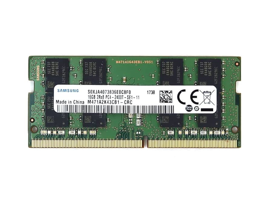 Memorie Laptop Samsung, Sodimm, 8GB DDR4 2Rx8, PC4-2400T, non-ECC, CL17, M471A1K43CB1-CRC, bulk