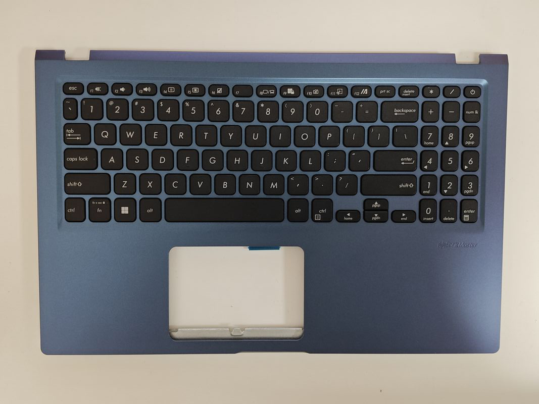 Carcasa superioara palmrest cu tastatura Laptop, Asus, VivoBook 15 A1500E, A1500EA, A1500EP, 90NB0T43-R34US0, 13N1-CEA1301, 13NB0SR3P04015-3, X515DA-1B, albastra, layout US