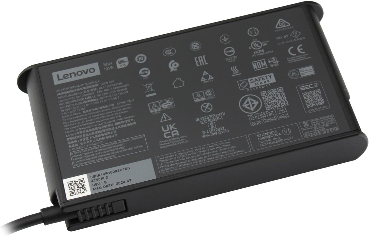 Incarcator Laptop, Lenovo, ThinkPad Z16 Gen 2 Type 21JX, 21JY, 5A10W86326, 5A10W86327, ADL135YSDC3A, mufa USB-C, Type-C