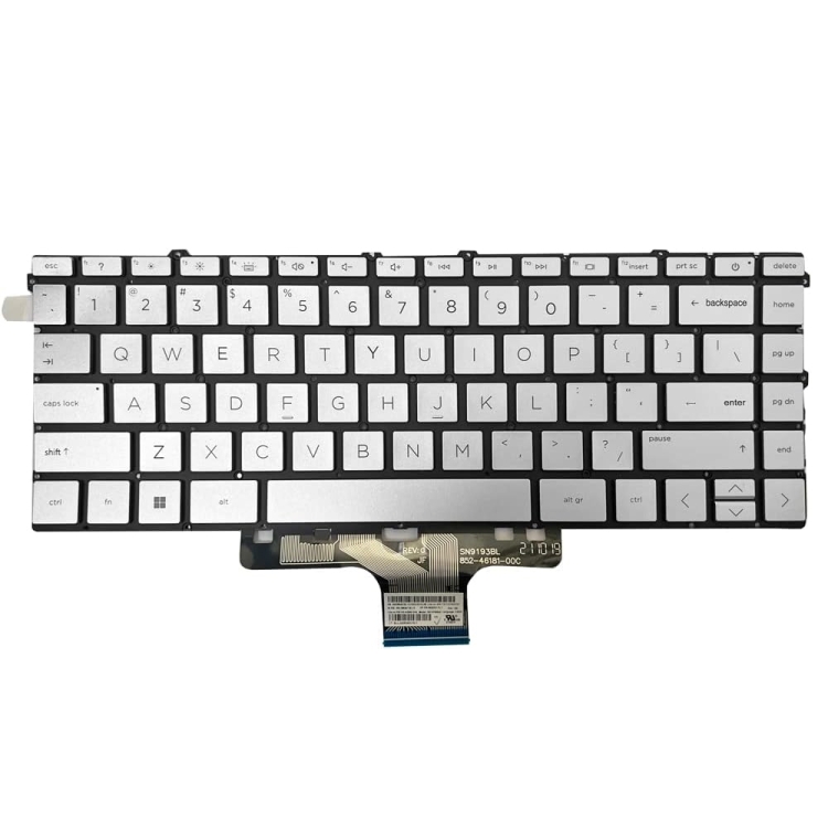 Tastatura Laptop, HP, Envy X360 15-EY, 15T-EY, 15Z-EY, 15-EW, TPN-C157, TPN-C158, iluminata, argintie, layout US