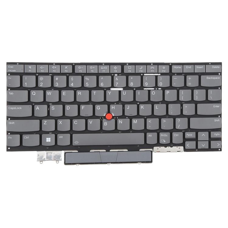 Tastatura Laptop, Lenovo, ThinkPad X1 Yoga 6th Gen Type 20XY, 20Y0 (an 2021), iluminata, gri, layout US