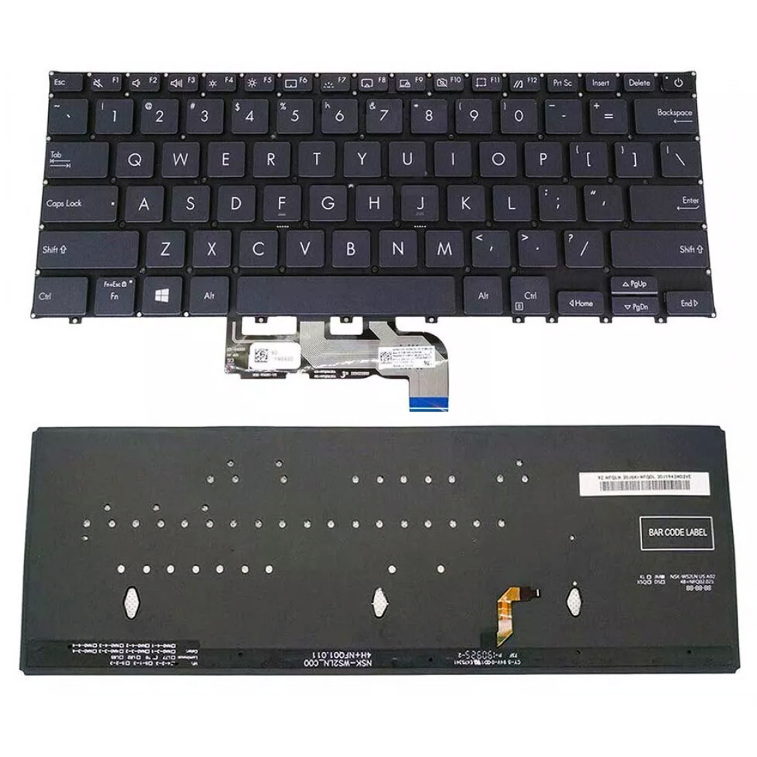 Tastatura Laptop, Asus, ExpertBook B9 B9400B, B9400CBA, B9400CE, B9400CEA, B9400CEAV, iluminata, neagra, layout US